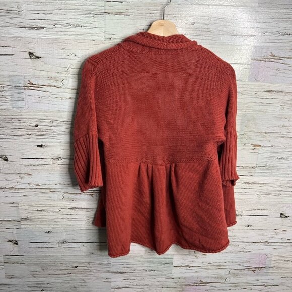 April Cornell wool blend cardigan sweater orange size xs - Picture 8 of 9